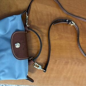 Elegant Blue and Brown Women's Bag